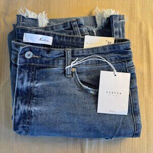 Kan Can - Terry High Rise Slim Wide Leg Jean